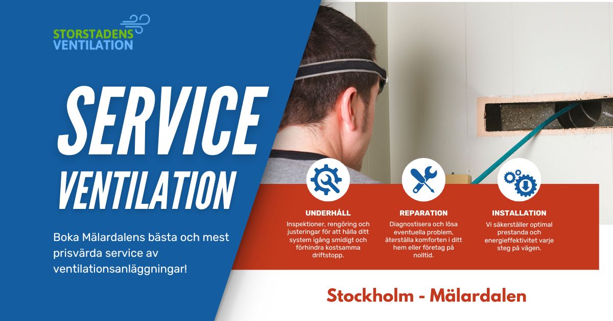 Ventilationsservice – Boka till fast pris service ventilation underhåll