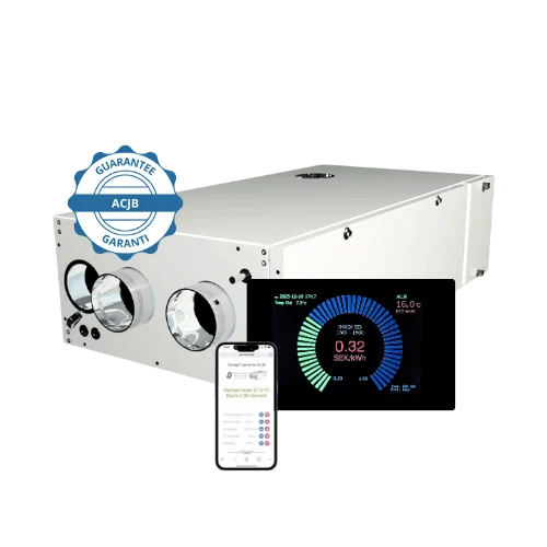 ohmigo server acjb luftvarmepump heatflow Storstadens Ventilation AB